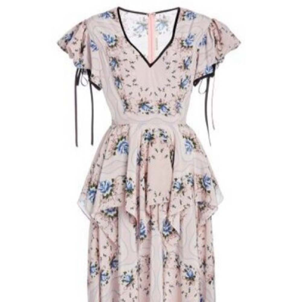Rodarte Ruffled Floral-Print Silk Maxi Dress - Picture 10 of 11
